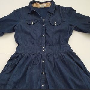 DONATED Pearl snap western denim dress!